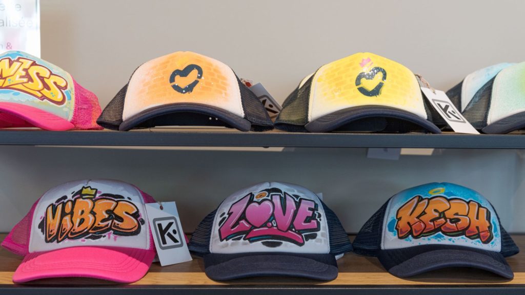 Casquettes Kesh en boutique