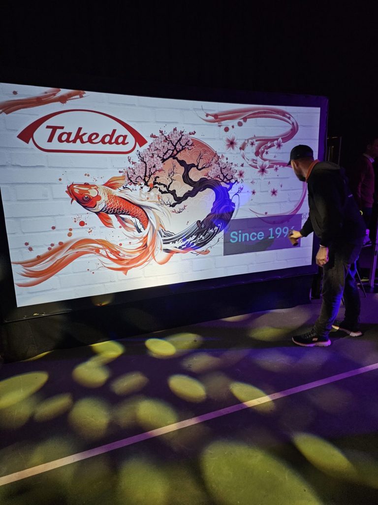 Animation Digital Graffiti mobile lors d'une soirée d'entreprise