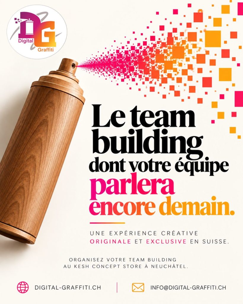 Team building Digital Graffiti au Kesh Concept Store à Neuchâtel